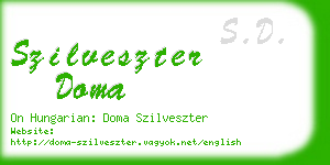 szilveszter doma business card